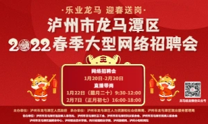 “乐业龙马 迎春送岗”泸州市龙马潭区2022年春季大型网络招聘会