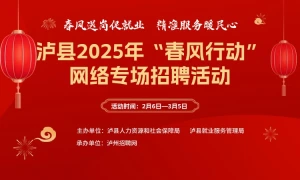 春风送岗促就业 精准服务暖民心 泸县2025年春风行动网络专场招聘活动